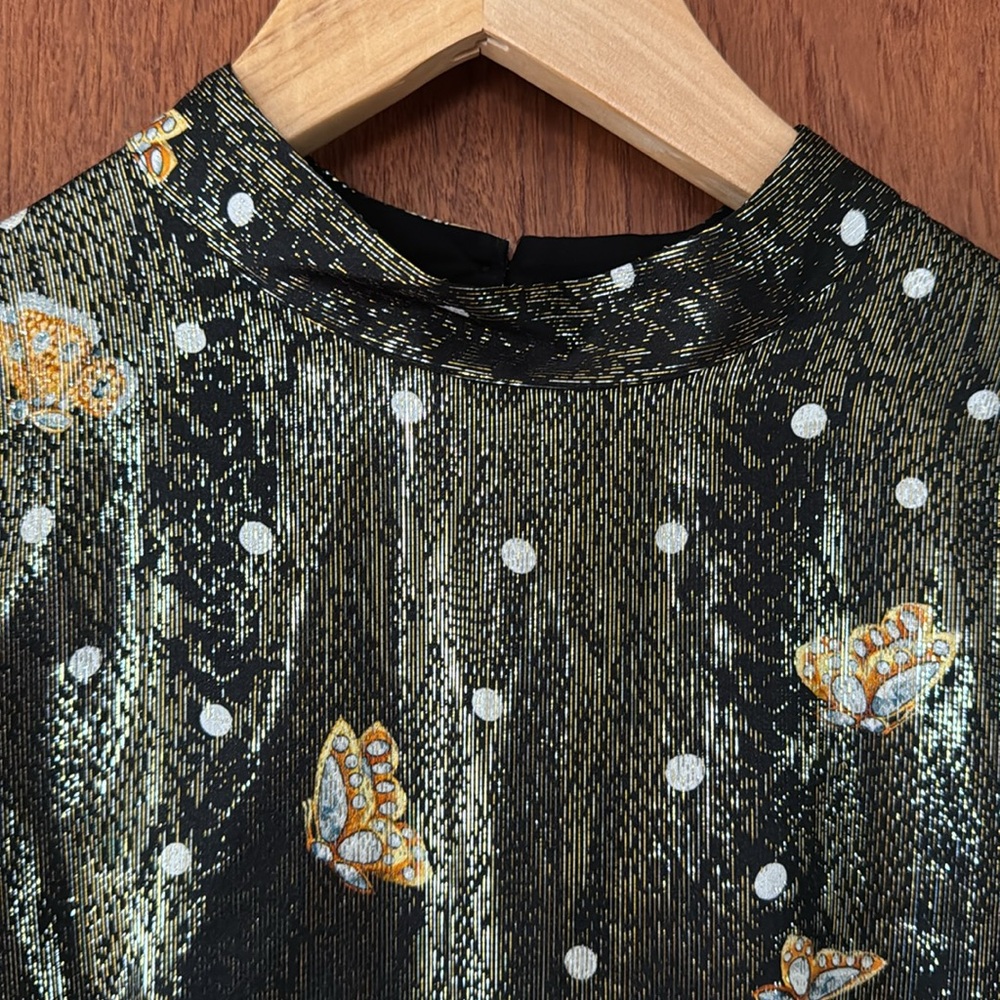 The Kooples Paris silk/metallic dress. Size 3 - I think is the same as a large. - Picture 10 of 16